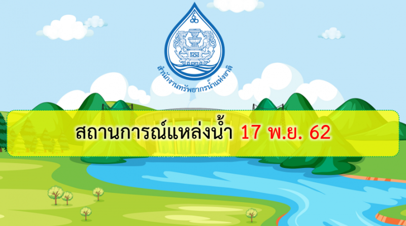 สถานการณ์แหล่งน้ำ 17 พ.ย. 62